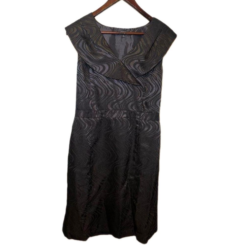 Tahari ASL Black Swirl Dress Size 8‎